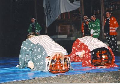 毎年年越しに合わせて舞われる「上久原白山神社獅子舞」。