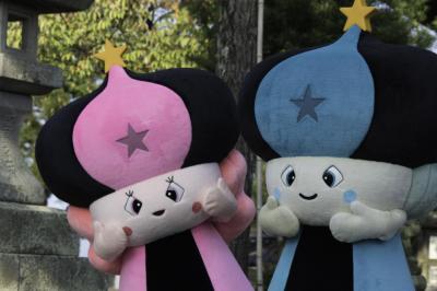 小郡市≪新・七夕伝説（恋愛成就）≫キャラクター＆観光大使のオリリンとヒコリンです。