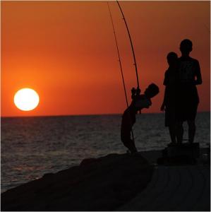 古賀の浜　夕日